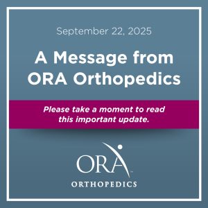 A Message from ORA Orthopedics Social